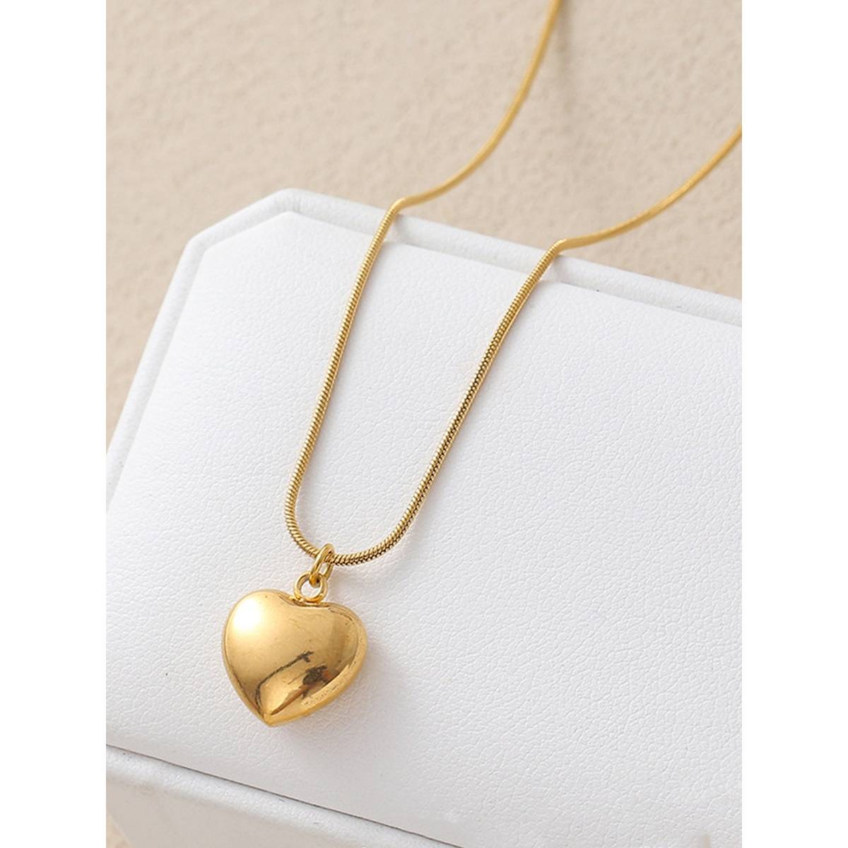 Jewels Galaxy Gold-Plated Stylish Anti Tarnish Heart Necklace