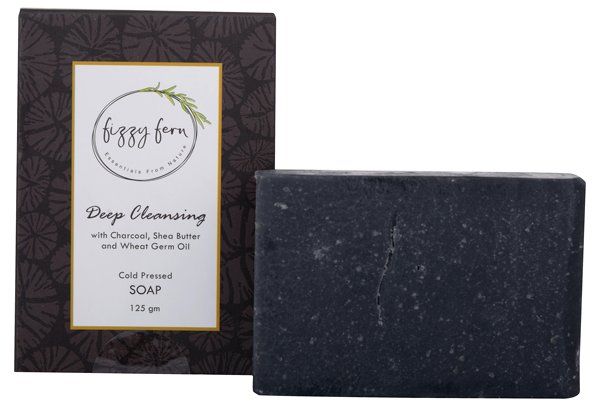 Fizzy Fern Deep Cleansing Soap with Charcoal, Shea Butter & Wheat Germ Oil