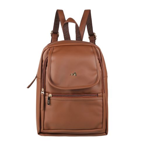Buy Metro Solid-Plain Tan Backpacks Online