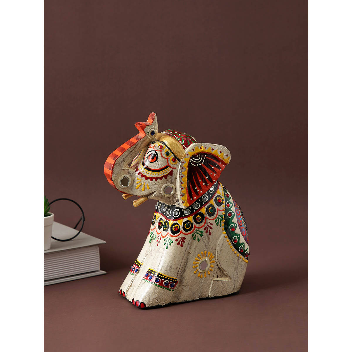 AAPNO RAJASTHAN Handcrafted Decorative Wooden Elephant