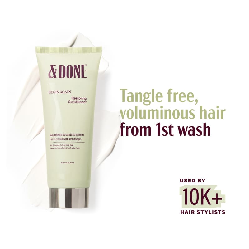 &Done Anti-Hairfall Restoring Conditioner For Weak, Breakage Prone Hair