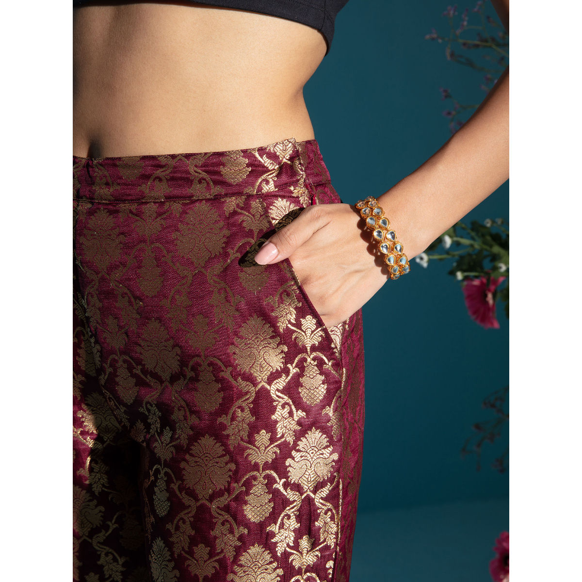 Buy Vasavi Women Brown Slim fit Cigarette pants Online at Low Prices in  India - Paytmmall.com