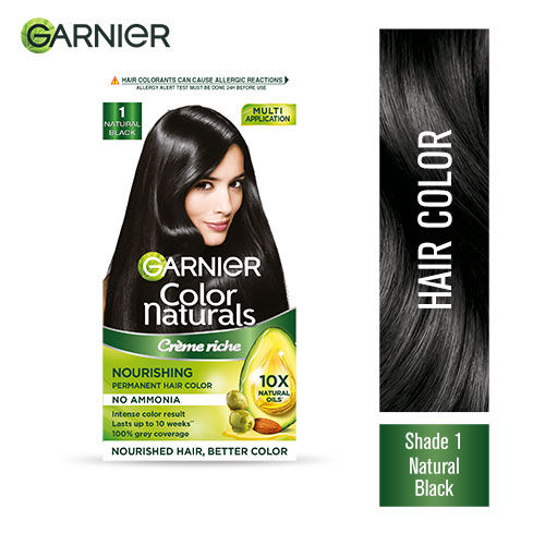 Garnier Color Naturals No Ammonia Permanent Hair Color 1 - Natural Black +  Strengthening Shampoo: Buy Garnier Color Naturals No Ammonia Permanent Hair  Color 1 - Natural Black + Strengthening Shampoo Online
