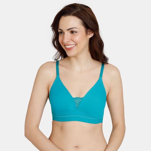Buy Zivame Beautiful Basics Padded Non Wired 3-4th Coverage T-Shirt Bra -  Deep Peacock Blue Online
