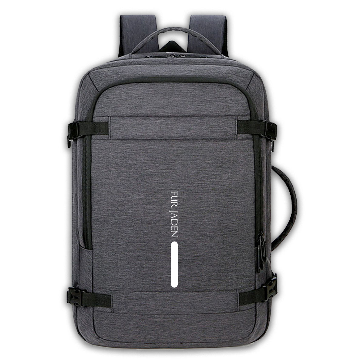 Buy FUR JADEN Grey Weekender Travel Laptop Backpack With Anti Theft ...