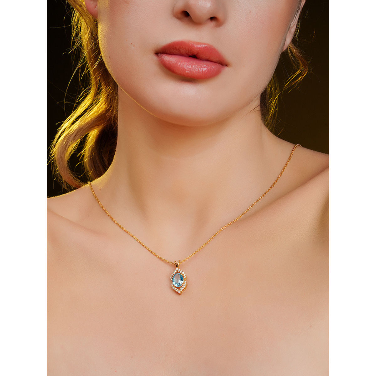 Buy Soraya Luxe 925 Sterling Silver 18K Gold Plating Azure Aura
