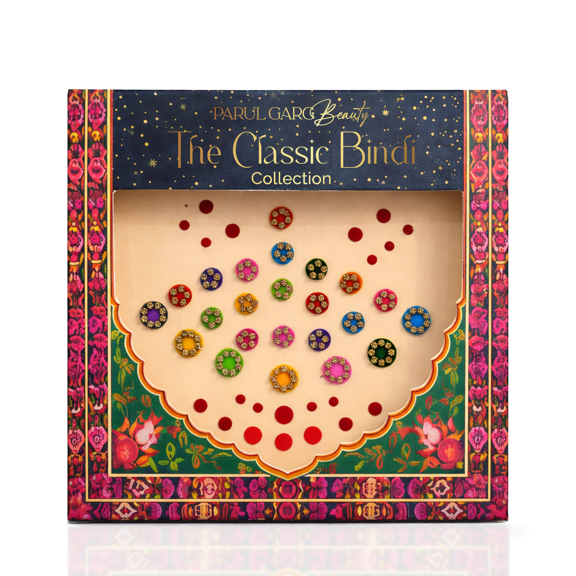 Parul Garg Beauty Utsav Multicolour Bindi Patta - 30+ Reusable Self-Adhesive Bindis for Women