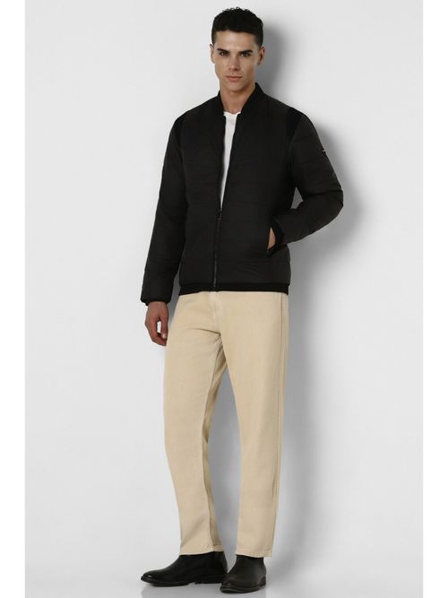 Buy Van Heusen Men Black Solid Casual Jacket Online