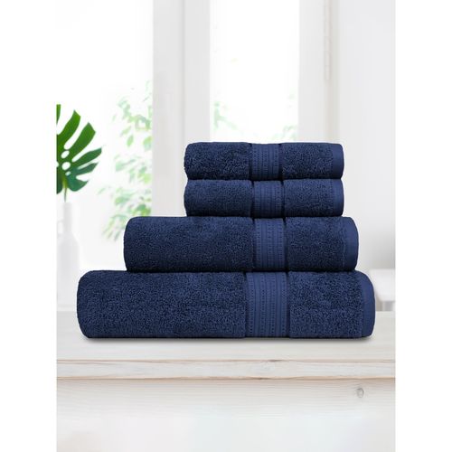Buy My Trident Celebration Towel Set 400 Gsm, Cotton- Midnight