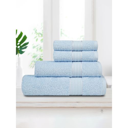 My Trident Celebration Towel Set 400 Gsm, Cotton- Este Blue