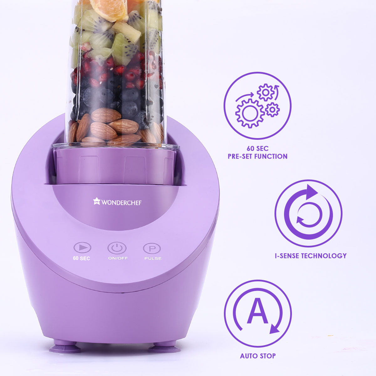 Buy Wonderchef Magneto Blender, Smoothie & Juice Maker, Portable with ...