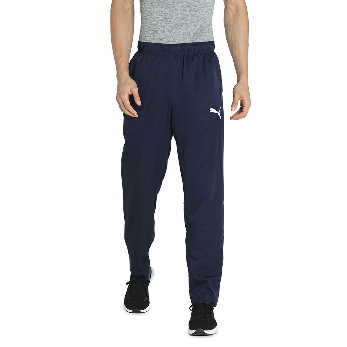 Puma ACTIVE Woven Mens Navy Blue Casual Track Pant (M)