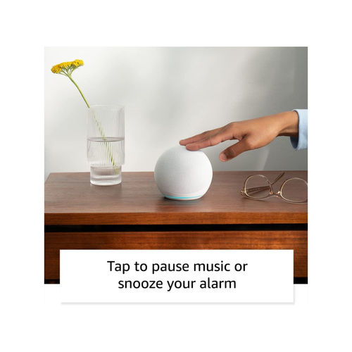 Echo Dot (5th Gen, 2022 release) | With bigger vibrant sound, helpful  routines and Alexa | Glacier White