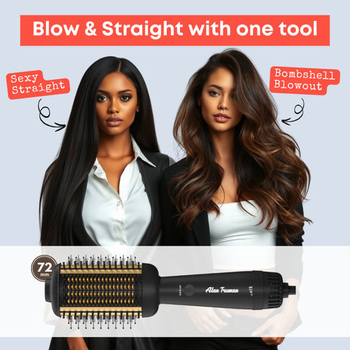 Brush Hair Dryer Plus Straightener Brush Hair Dryer Flat Iron