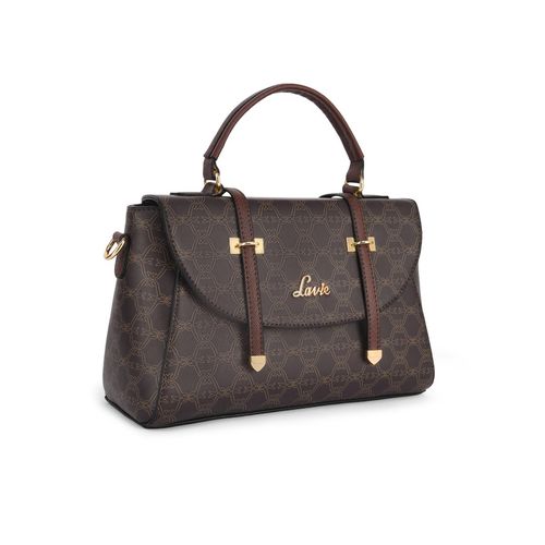 Buy Lavie Women's Mono Beech Flap Satchel Handbag (Brown) (L) Online - Main Image