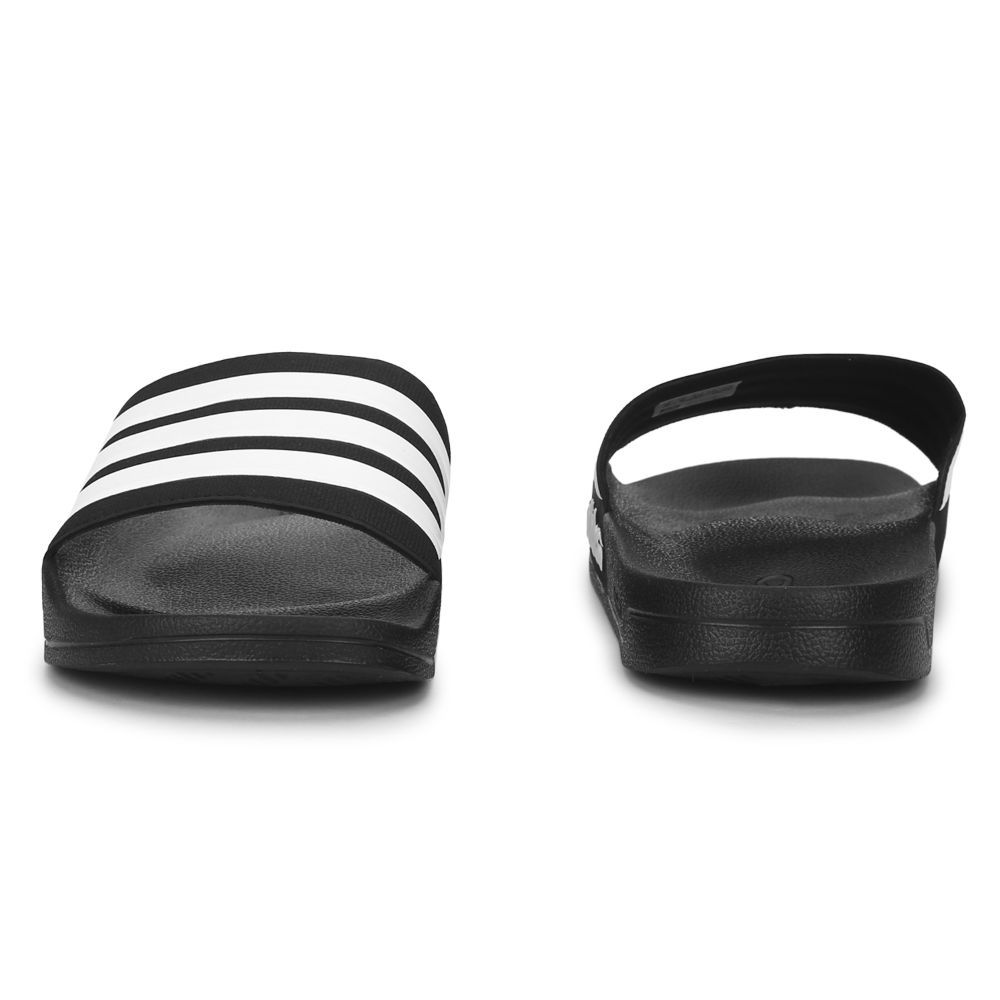 Adidas cloudfoam slides online black