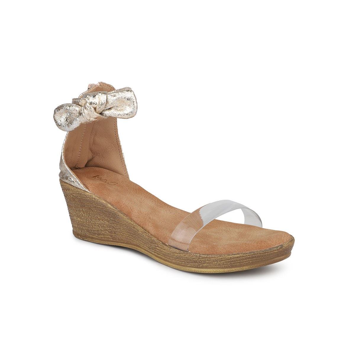 Buy Inc.5 Women Gold Zipper Party Wedges Online