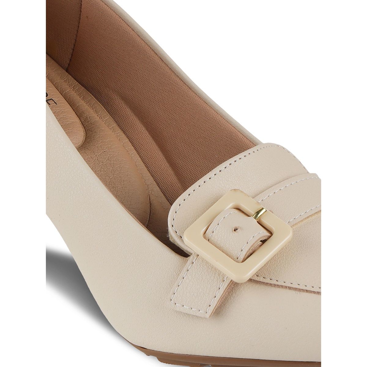 Buy MODARE Cream Kitten Heel Pumps Online