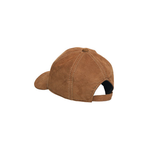 Buy CHOKORE Men Brown Velour Leather Casual Baseball Cap Online