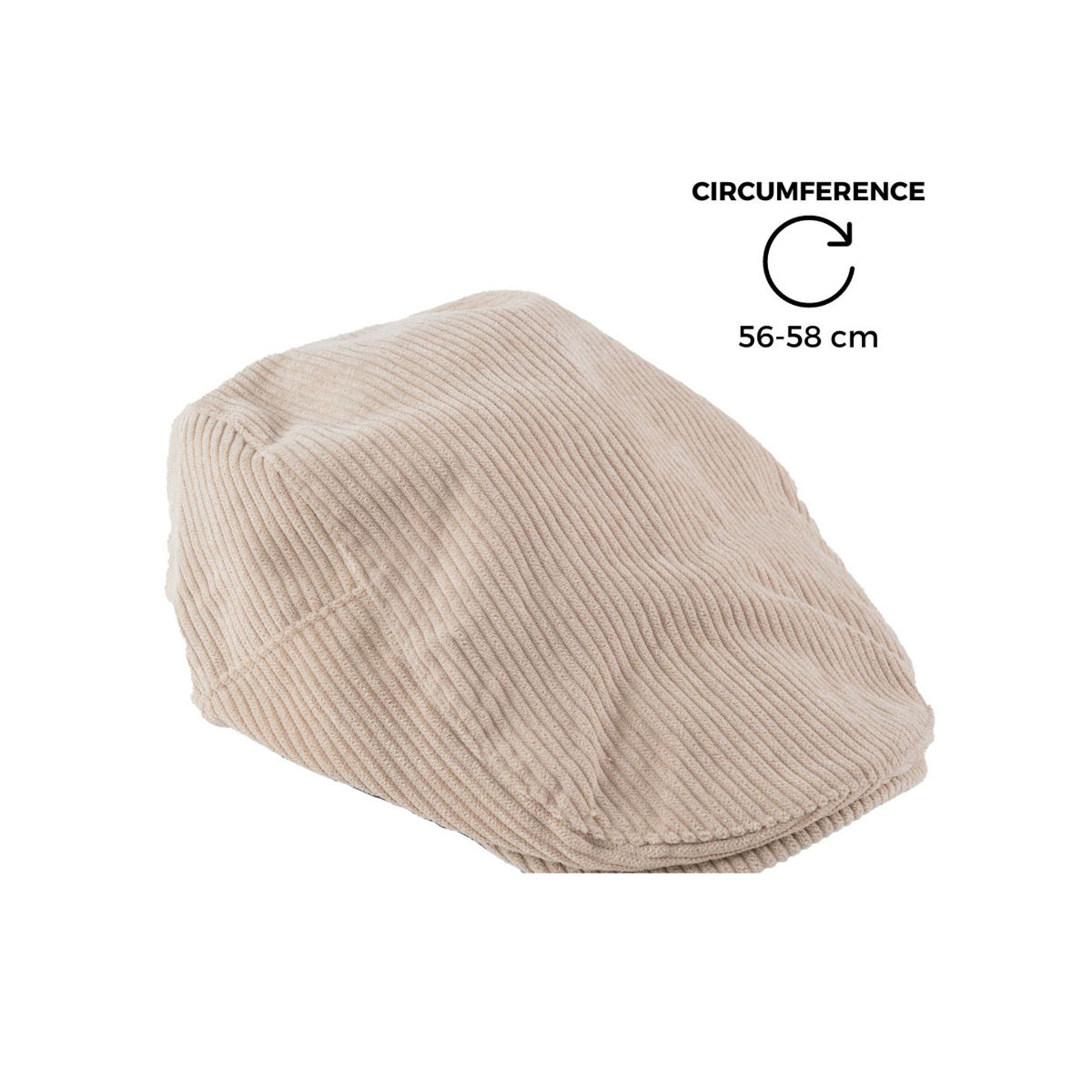 Buy CHOKORE Unisex Beige Corduroy Flat Warm Cap Online