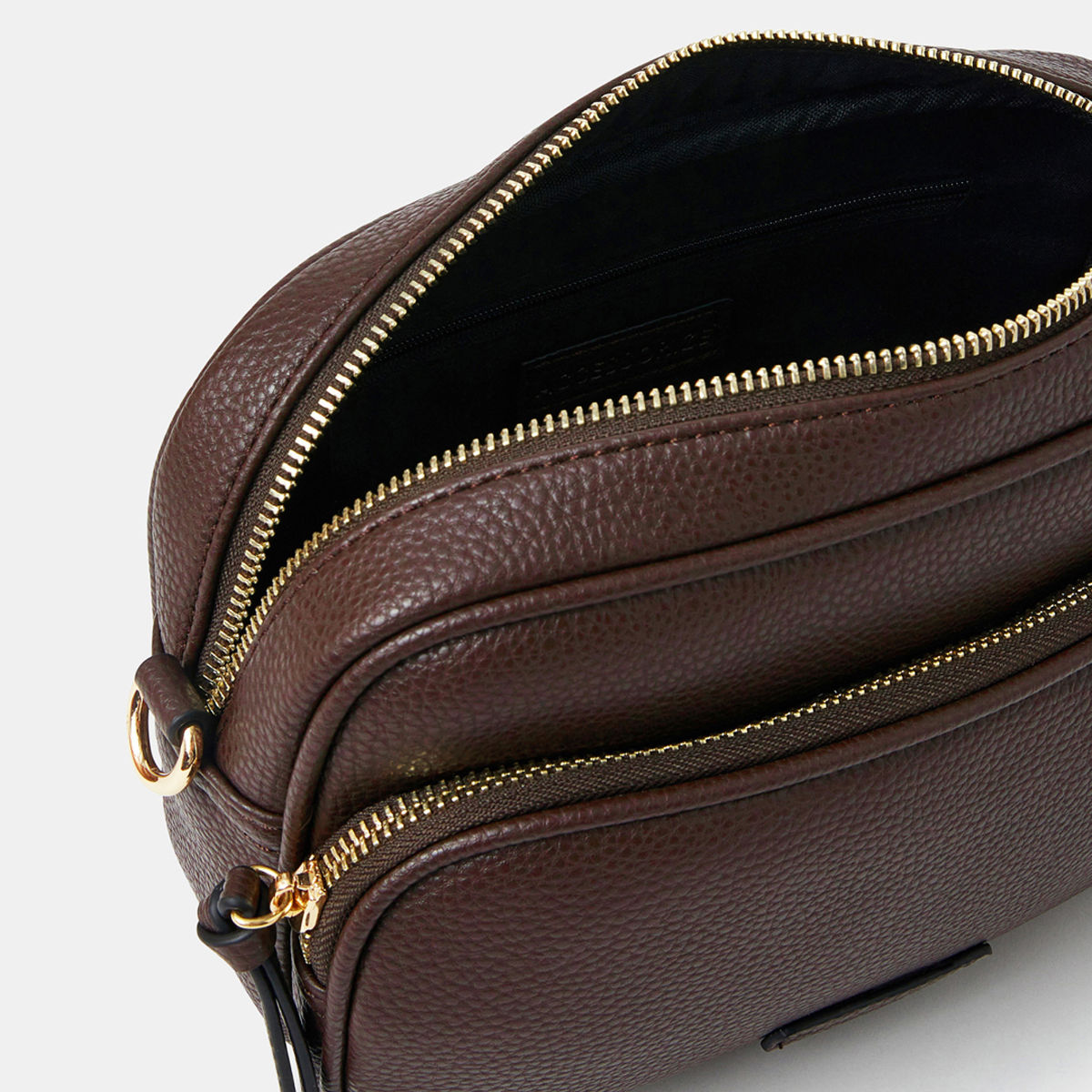 Buy Accessorize London Women Chocolate Brown Dina Double Zip Sling