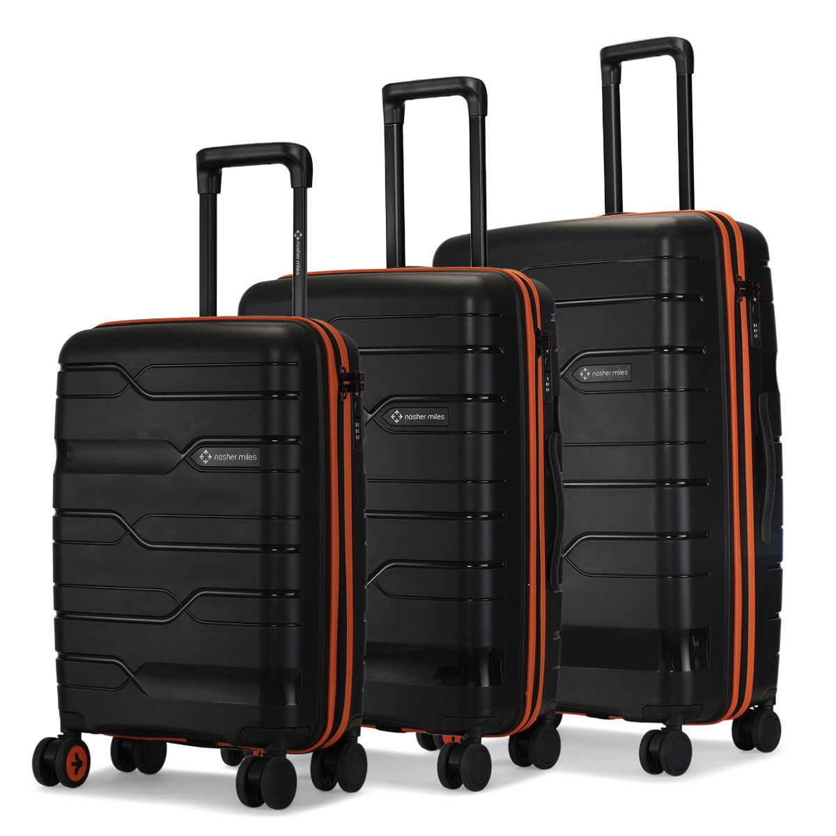 Buy Nasher Miles Black Cannes Hard Sided Polypropylene Cabin