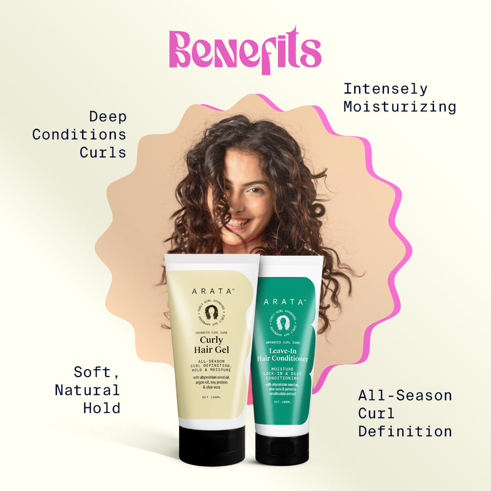 Arata Advanced Curl Care Duo LeaveIn Conditioner & Advanced Hair Curly