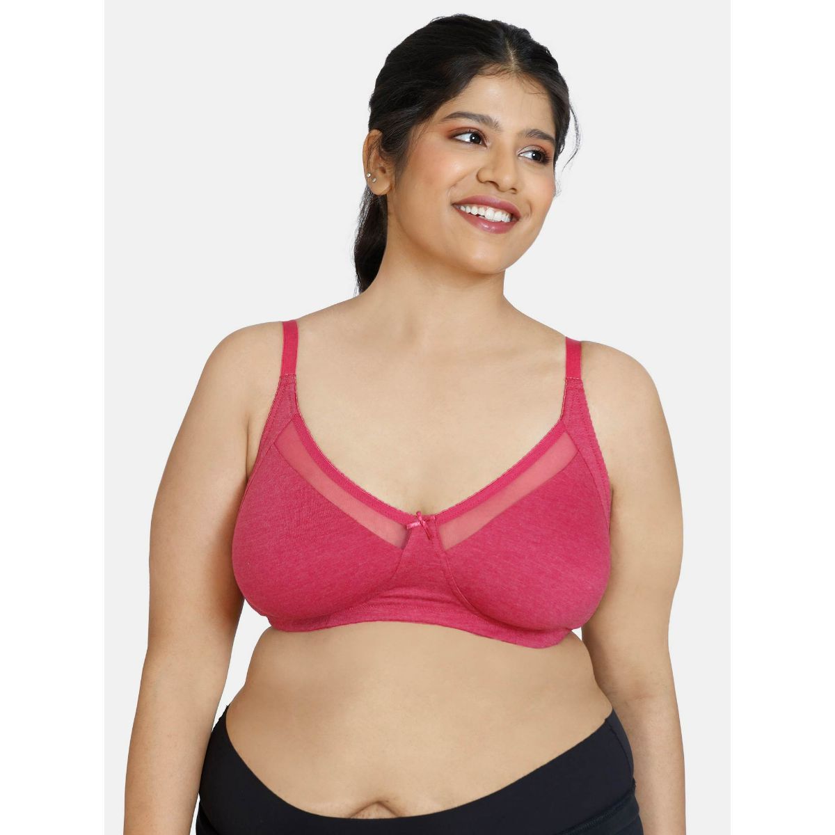 Cotton Full Coverage Non Wired Stretchable Net Pink Ladies Bra at Best  Price in Mumbai