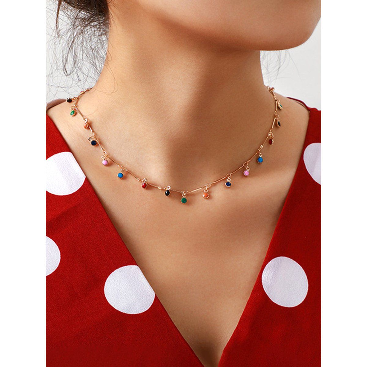 Blueberry Mojito Blue Necklace w/ Gold | Ben-Amun Jewelry