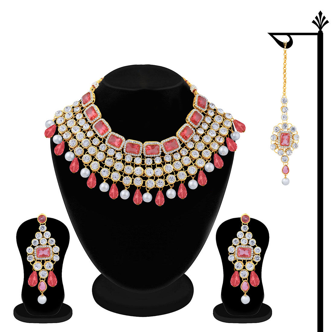 Ops Pink Single costume jewellery set discount 70% WOMEN FASHION Accessories Costume jewellery set Pink 