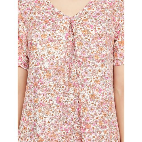 Buy Feeding Pretty Florals Peplum Top & Pyjama Set in Nude Pink - Rayon  Online India, Best Prices, COD - Clovia - LS0702P24