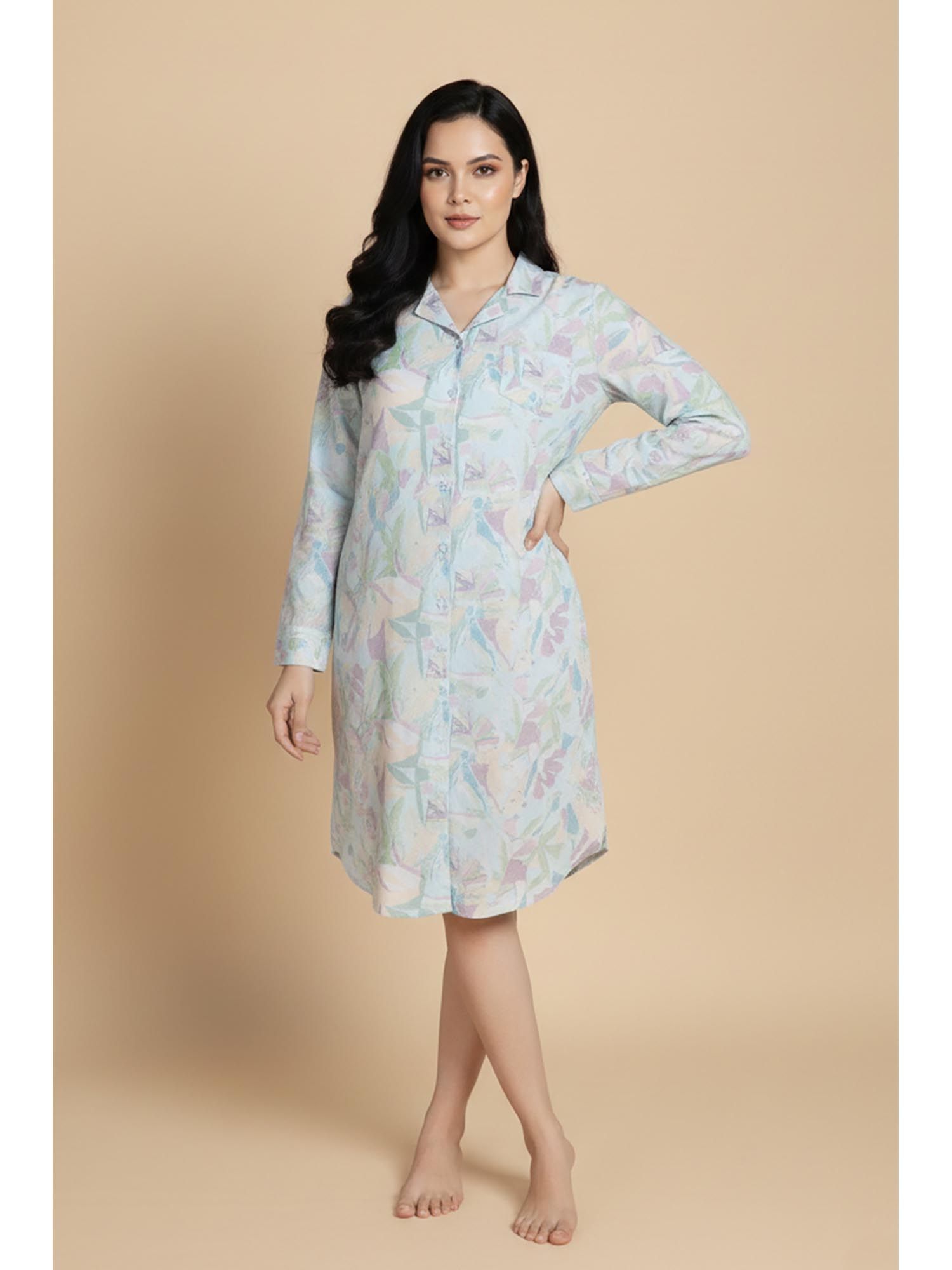 Buy Zivame Knit Poly Dress - Ice Water Online