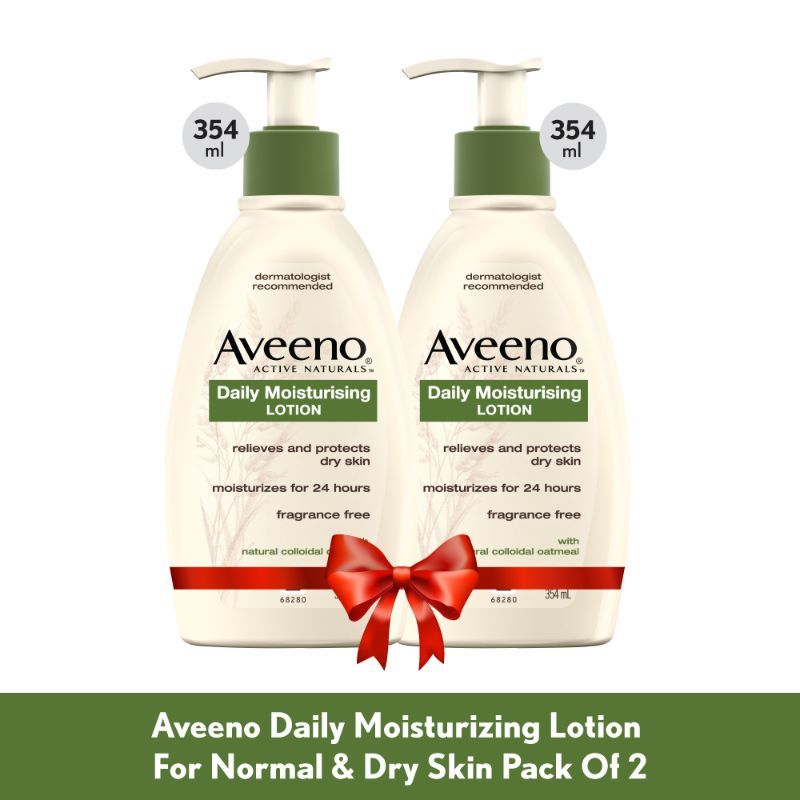 Aveeno Daily Moisturizing Lotion For Normal & Dry Skin Pack Of 2