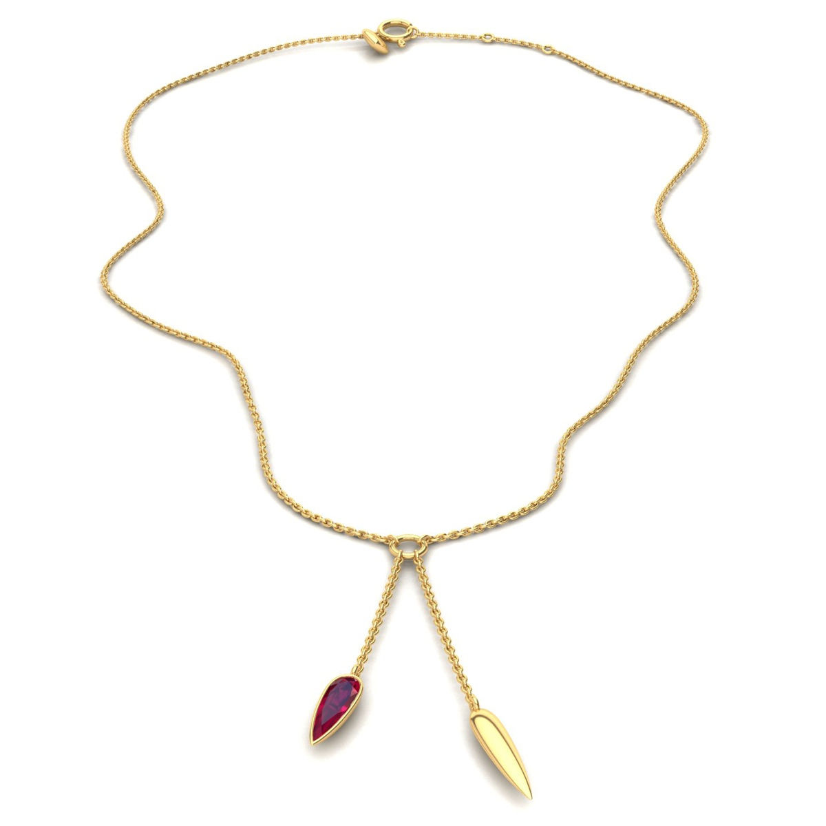 Buy Praavy 925 Sterling Silver La Vie En Necklace In Gold (p19n0038) Online