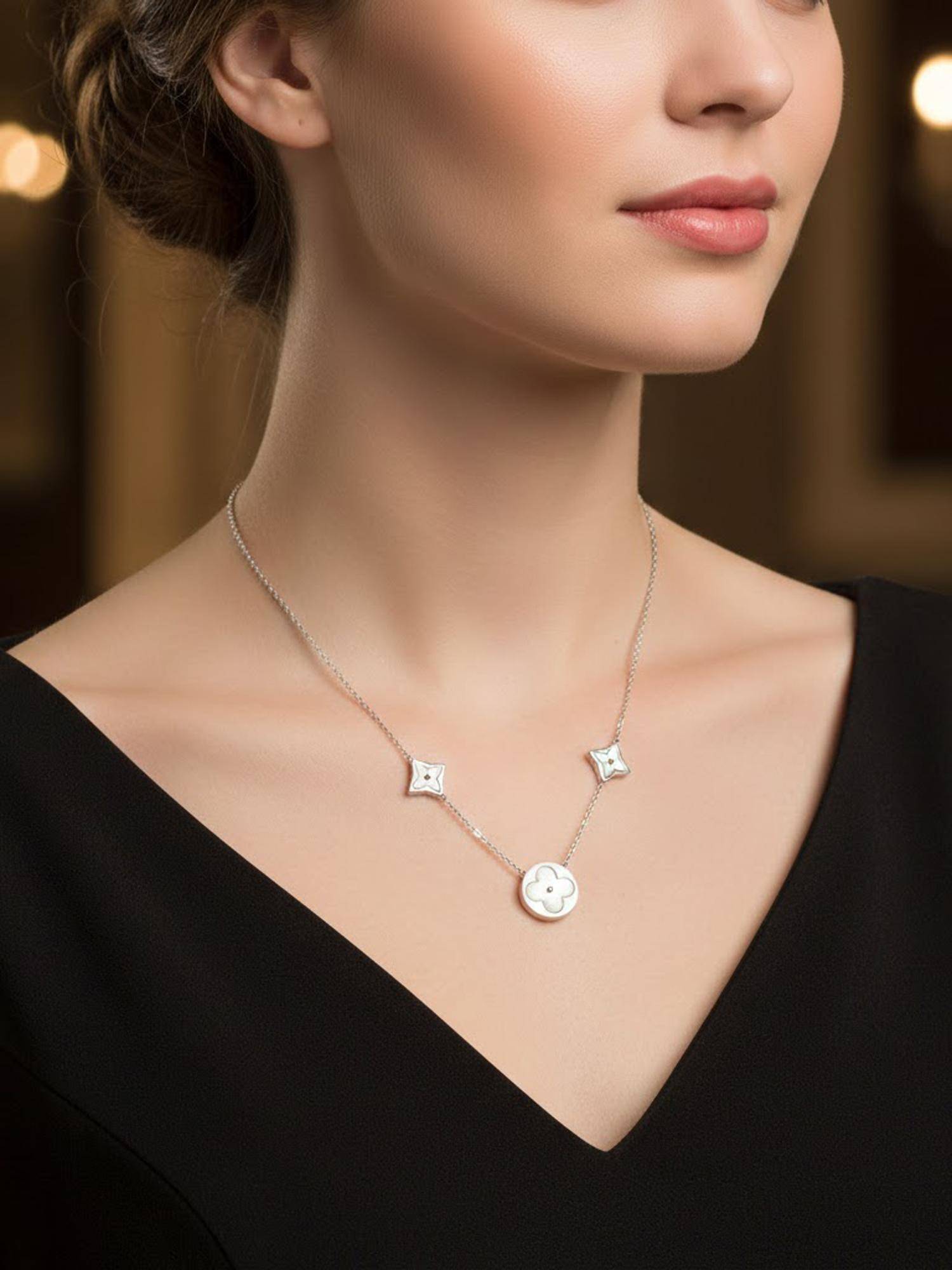 925 SILLER Women Sterling Silver Necklace