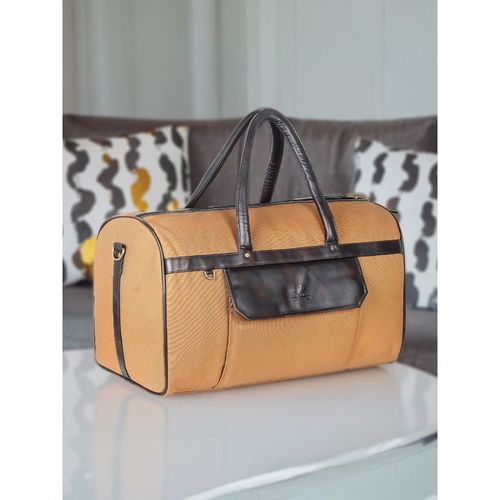 The Clownfish Alwyn Men Travel Duffle Bag with Detachable Strap Yellow  Ochre