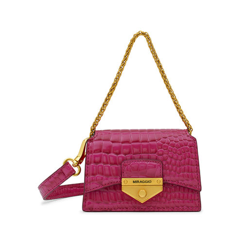 Buy MIRAGGIO Pink Anna Micro Sling Bag with Detachable Strap for