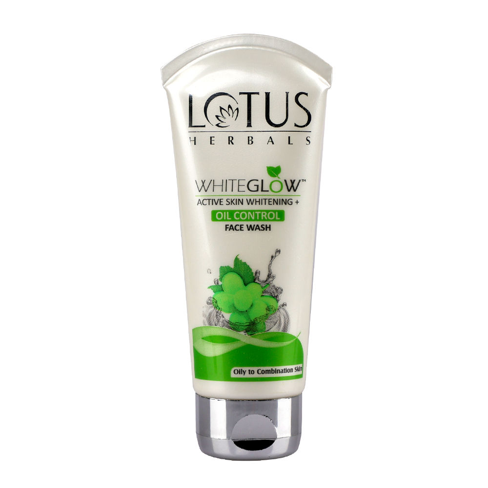 Lotus Herbals WhiteGlow Active Skin Whitening + Oil Control Face Wash ...