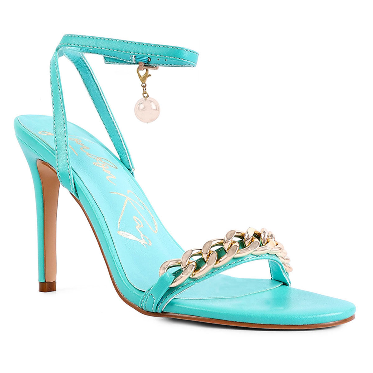 Turquoise sandal online heels