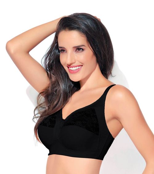 Buy Enamor A014 Full Support Cotton Bra - M-Frame, High Coverage,  Non-Padded & Wirefree - Blue online