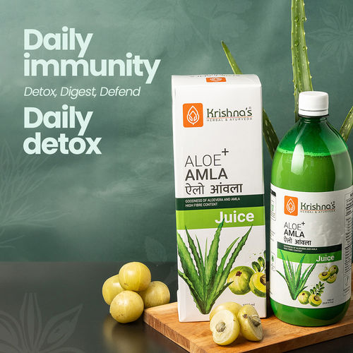 Buy Krishna's Herbal & Ayurveda Aloe - Amla Mix Juice Online