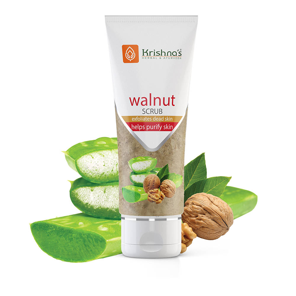 Krishna's Herbal & Ayurveda Aloevera Walnut Scrub