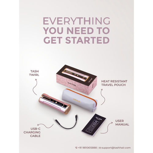 Tash Hair Twirl Automatic Cordless Hair Curler Professional Ceramic Curling  Iron Portable Curler