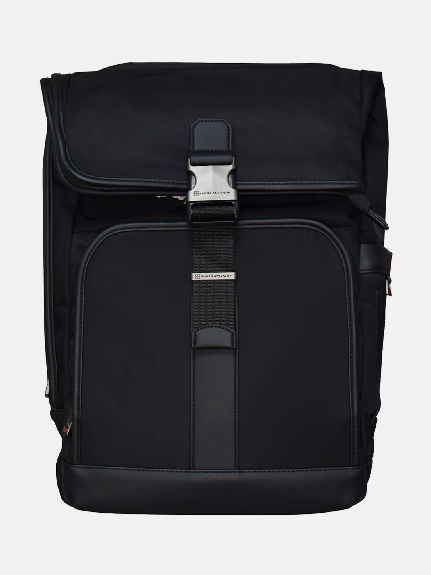 Swiss Military Pinnacle 19L Laptop Fits 15.6 Inch with iPad Sleeve Backpack - Black