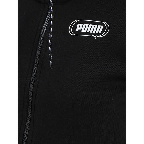 Buy Puma Rebel Womens Black Full-zip Hoodie Online