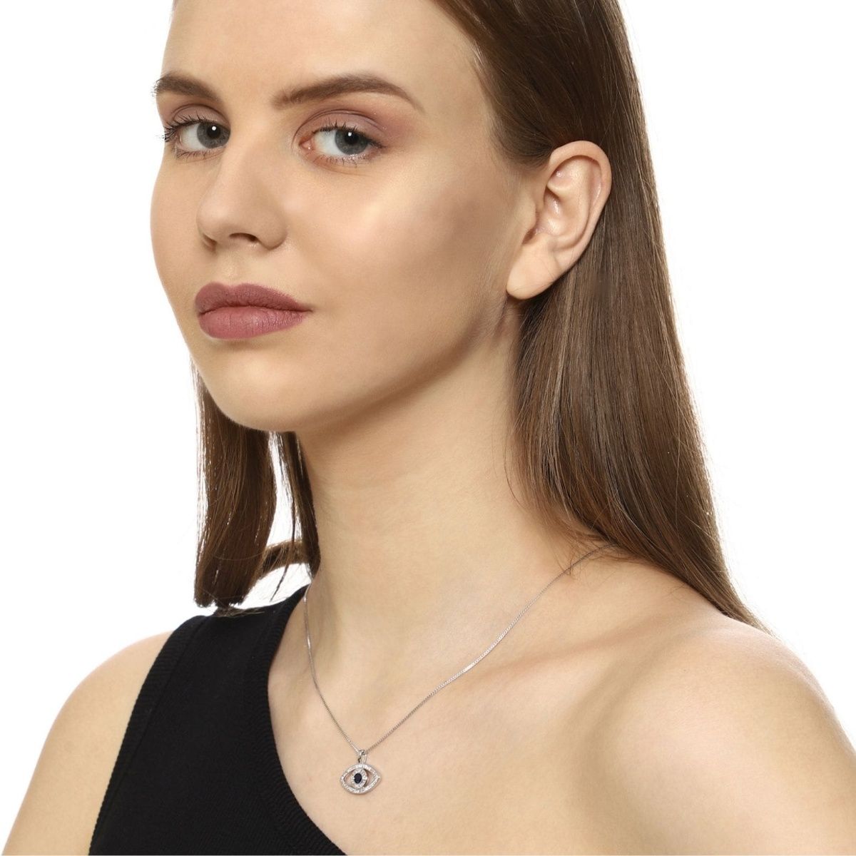 FEMNMAS Silver Evil Eye Pendant Buy FEMNMAS Silver Evil Eye Pendant Online at Best Price in