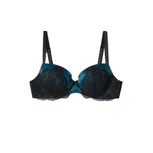 Buy YamamaY Ocean Green Deepness Sexy Bra Lace Under-Wired Padded  Balconette Online