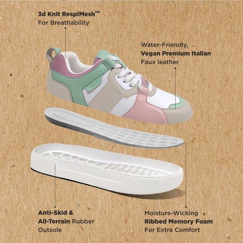Buy SOLETHREADS Fantasy Sage Multi-Color Colorblock Women Sneakers