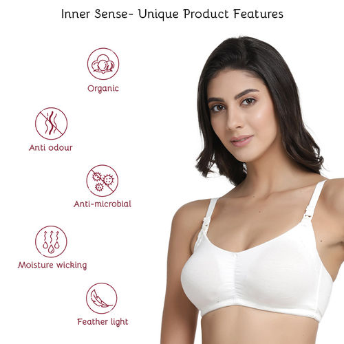 Buy Inner Sense Women's Full Cup Nursing Bra - White Online