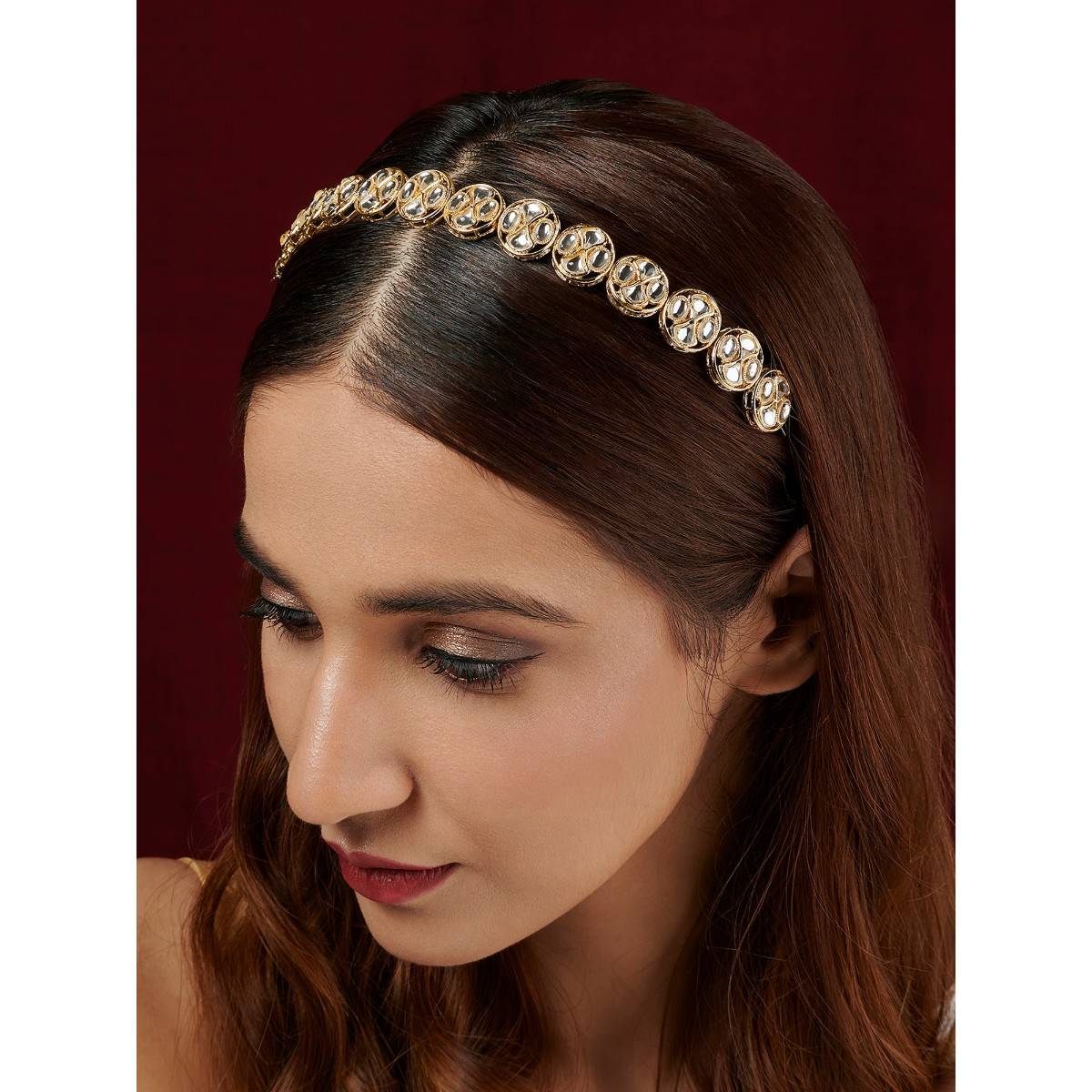 Teejh Yashvi White Stone Hairband